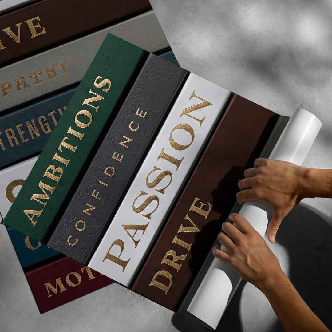 DOTCOMCANVAS Motivational Books Poster aufgerollt