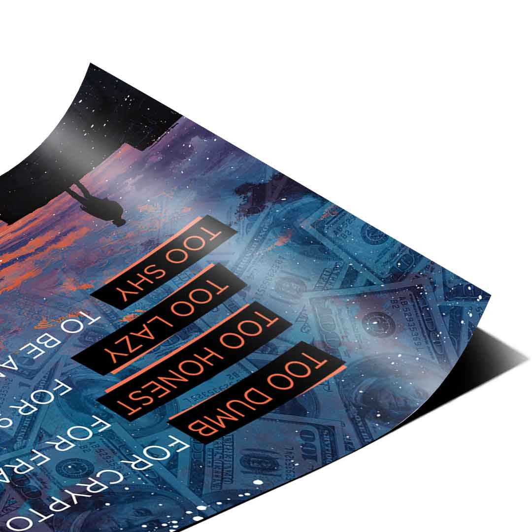 DOTCOMCANVAS Too shy to be Poster Eckdetail nah