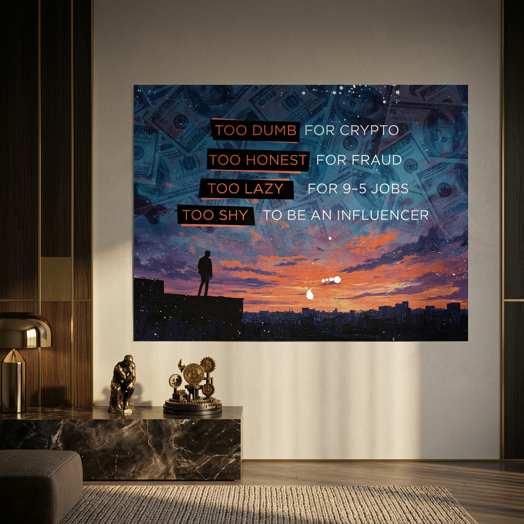 DOTCOMCANVAS Too shy to be Poster im Wohnzimmer