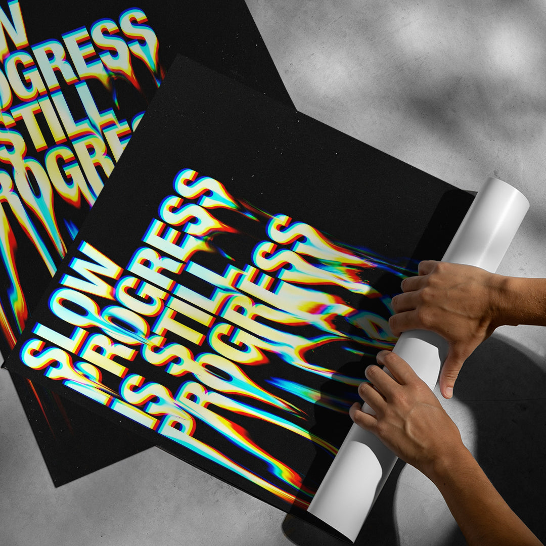DOTCOMCANVAS Slow Process Poster Rolled-up Ansicht