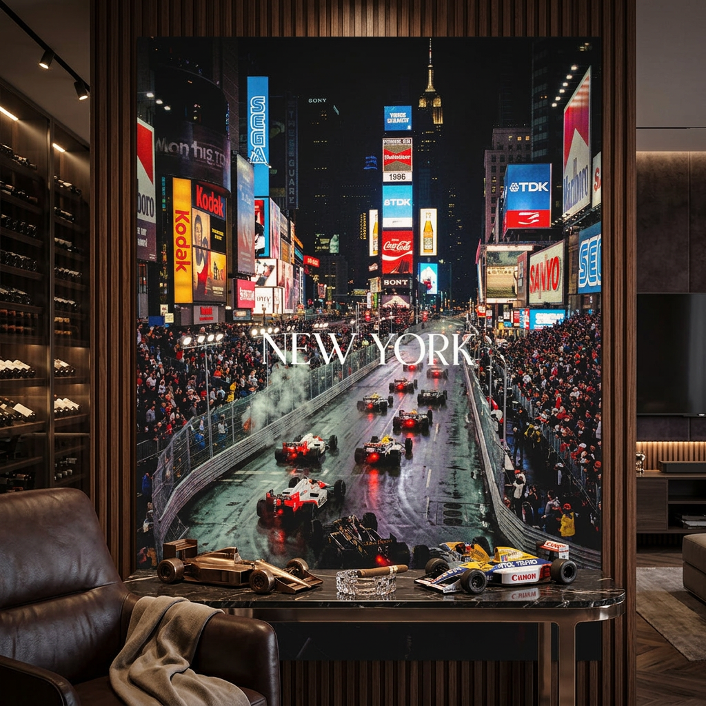 DOTCOMCANVAS New York F1 Poster Raumansicht Wohnambiente