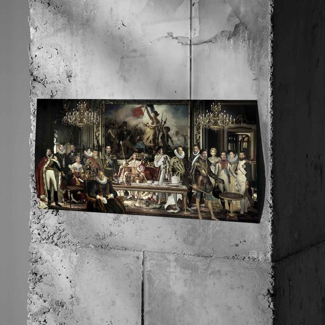 Poster an Betonwand