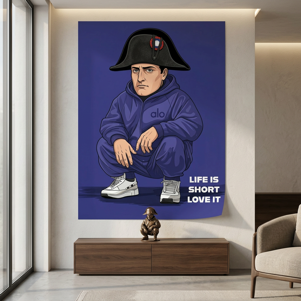 Napoleon Swag Poster im Wohnzimmer Raumansicht