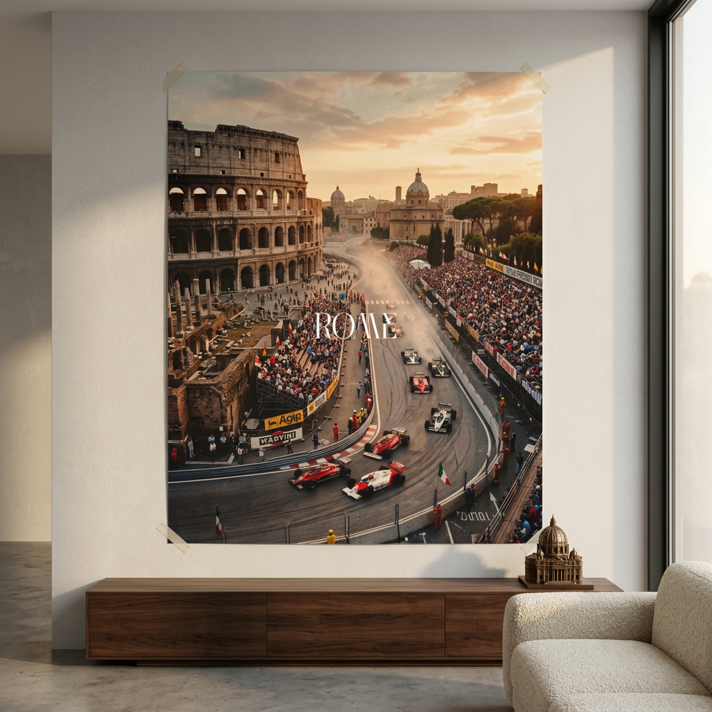 Rome F1 - Poster Room mockup