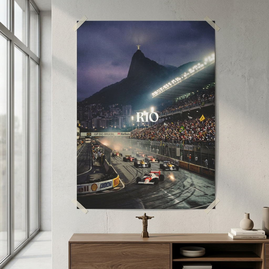Rio F1 - Poster Room mockup