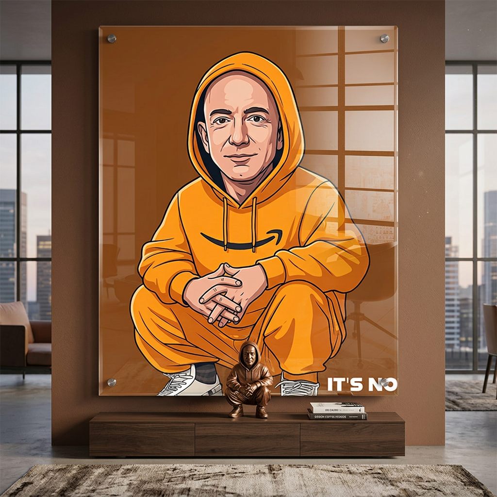 DOTCOMCANVAS Jeff Bezos Swag Acrylglasbild Raumansicht