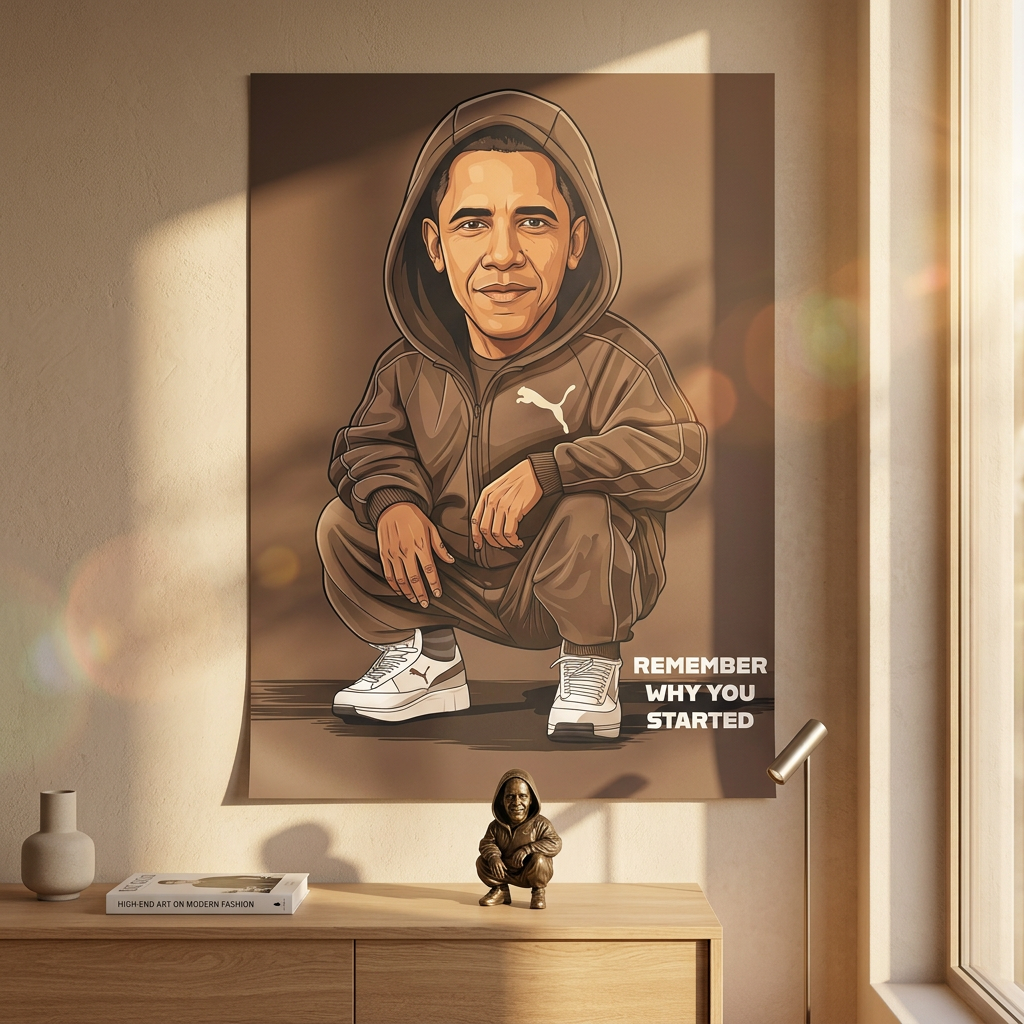 DOTCOMCANVAS Obama Swag Poster Raum-Mockup