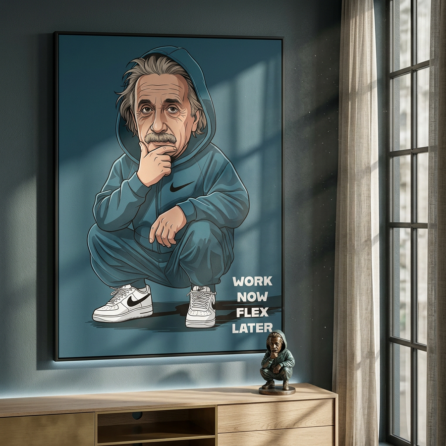 Einstein Swag Leinwandbild Raum Mockup