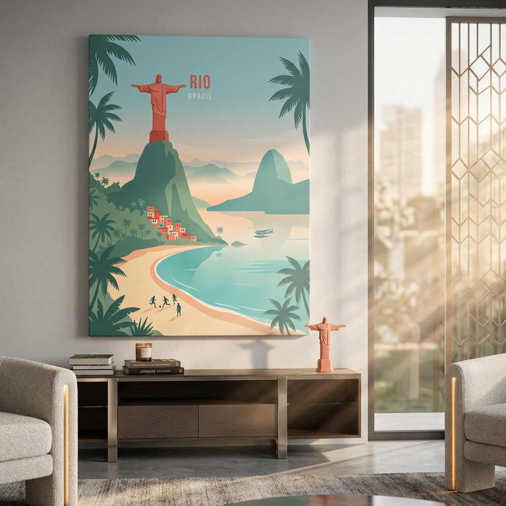 DOTCOMCANVAS Rio Leinwandbild im Raum Beispiel