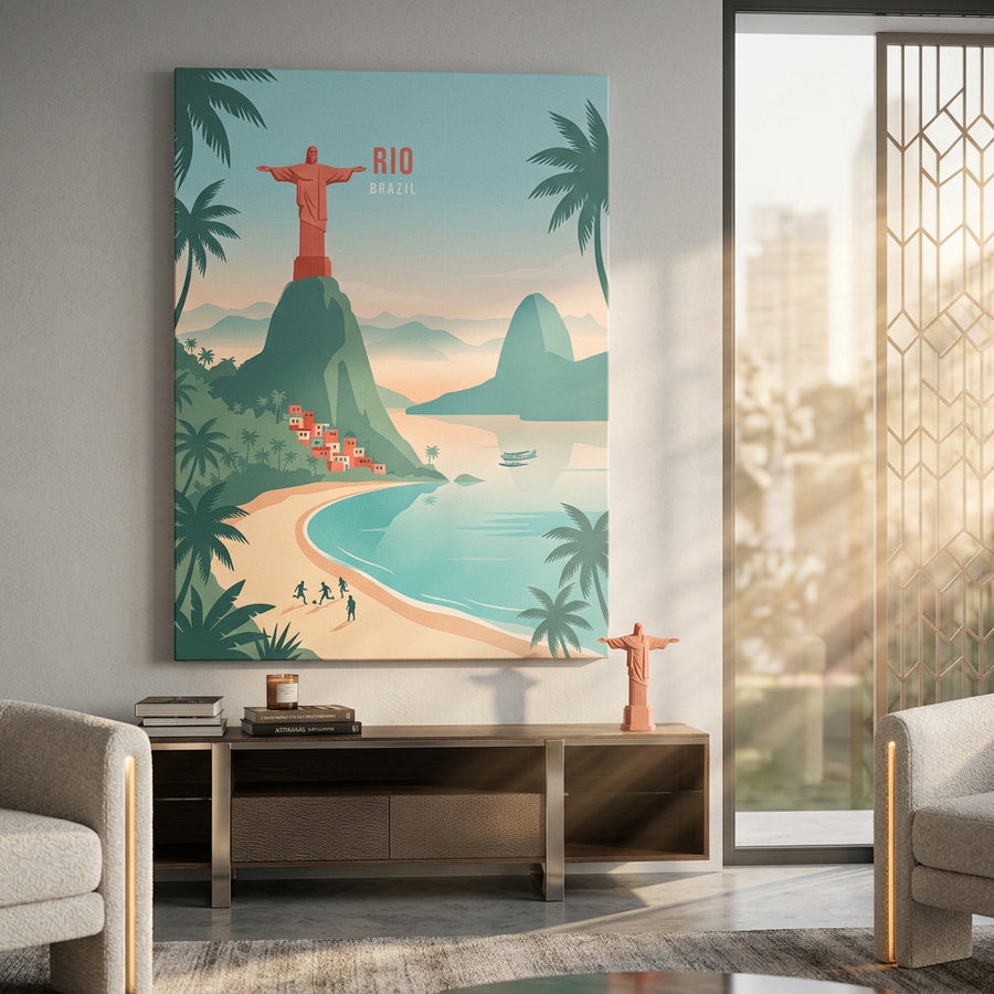 DOTCOMCANVAS Rio Leinwandbild im Raum Beispiel