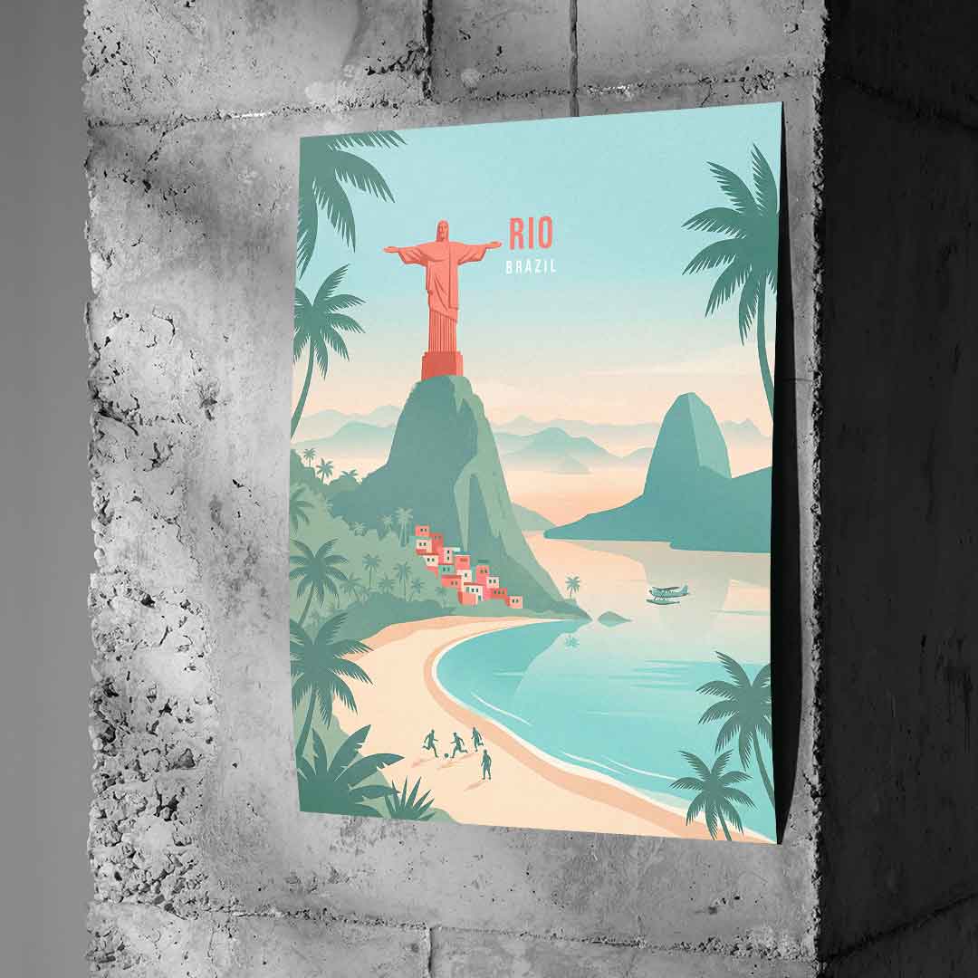 DOTCOMCANVAS Rio Poster Betonwand