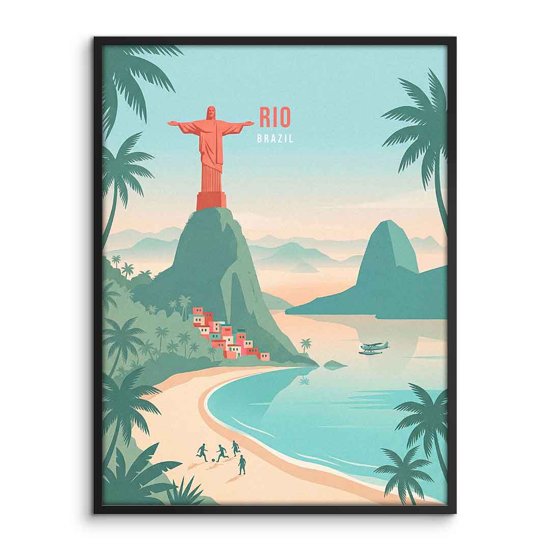 DOTCOMCANVAS Rio Poster mit Bilderrahmen Front