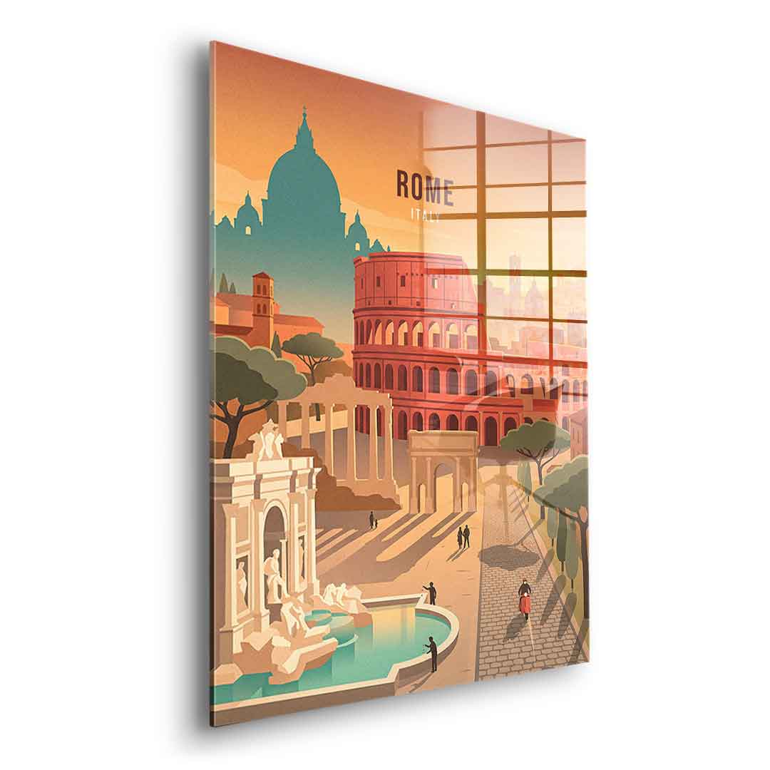 DOTCOMCANVAS Rome Acrylglasbild Echtheitszertifikat