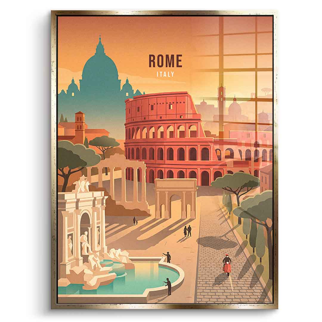 DOTCOMCANVAS Rome Acrylglasbild Seitenansicht schwarz