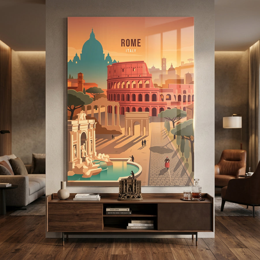 DOTCOMCANVAS Rome Acrylglasbild im Raum Beispiel