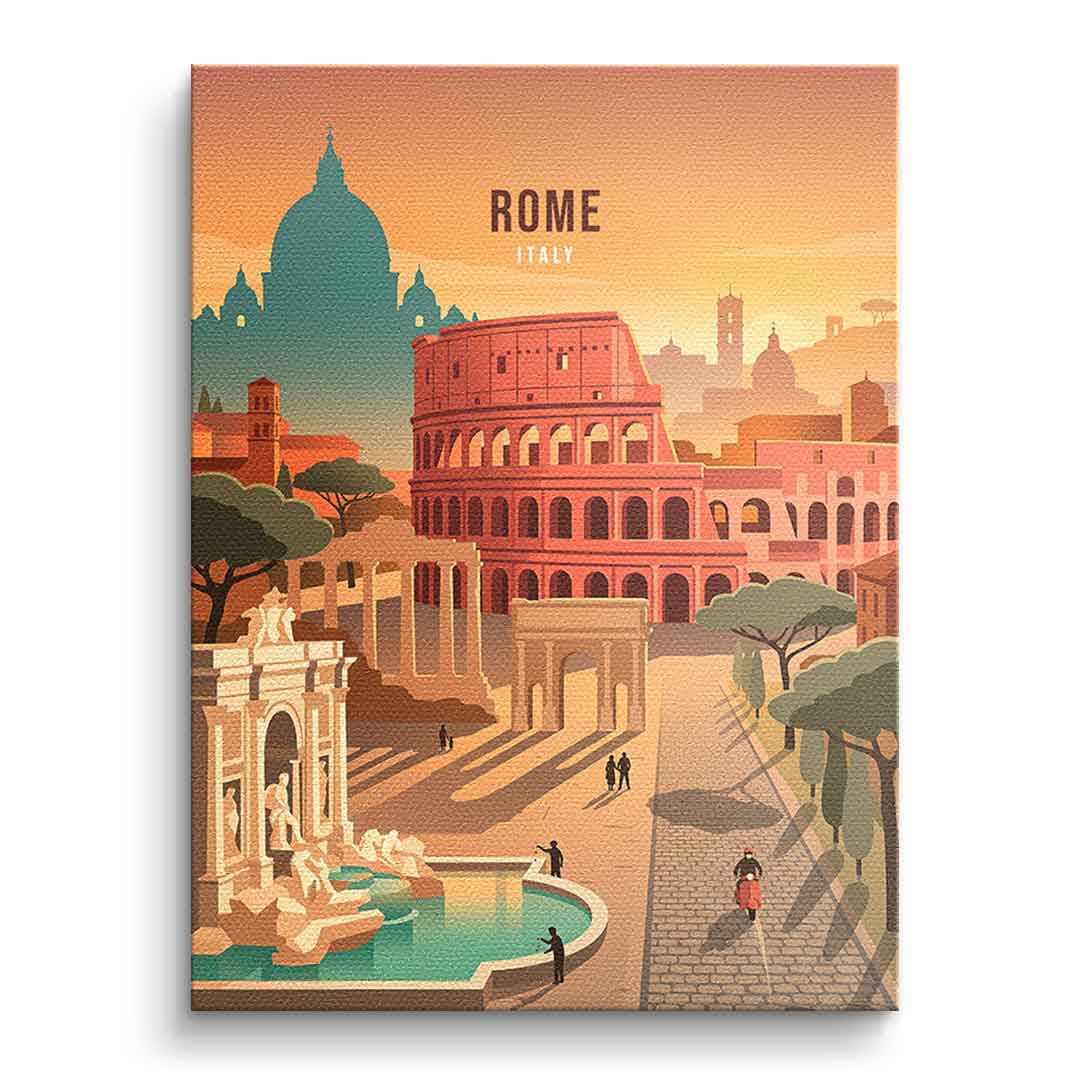 DOTCOMCANVAS Rome Leinwandbild Seitenansicht gold