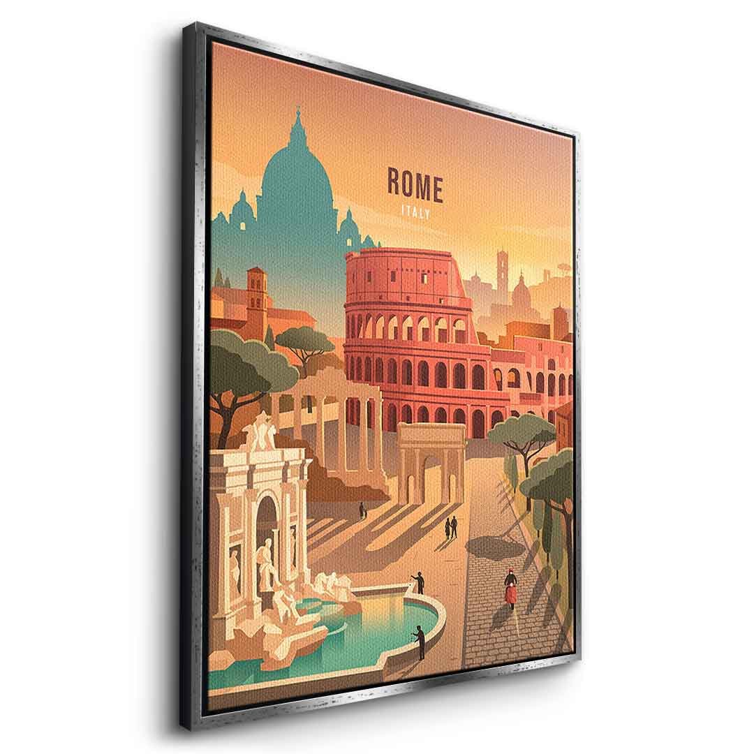 DOTCOMCANVAS Rome Leinwandbild Detail silber