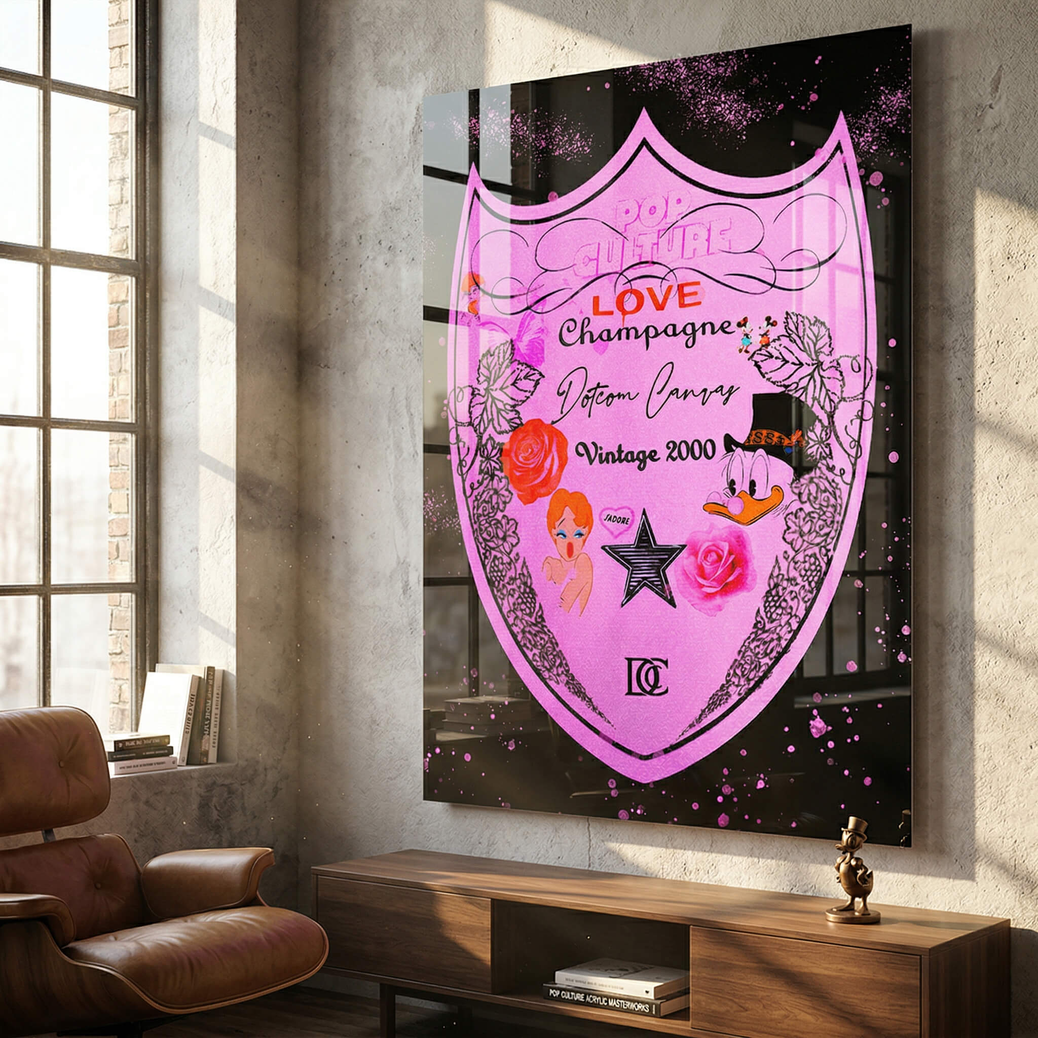 LOVE DOM PERIGNON Rosé - Acrylic glass