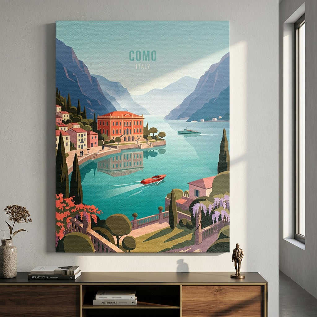 DOTCOMCANVAS Como Leinwandbild im Raum Beispiel