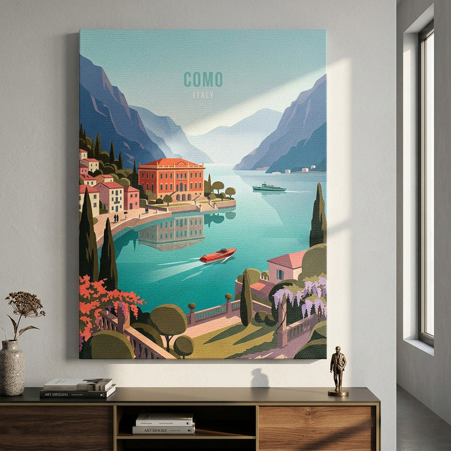 DOTCOMCANVAS Como Leinwandbild im Raum Beispiel