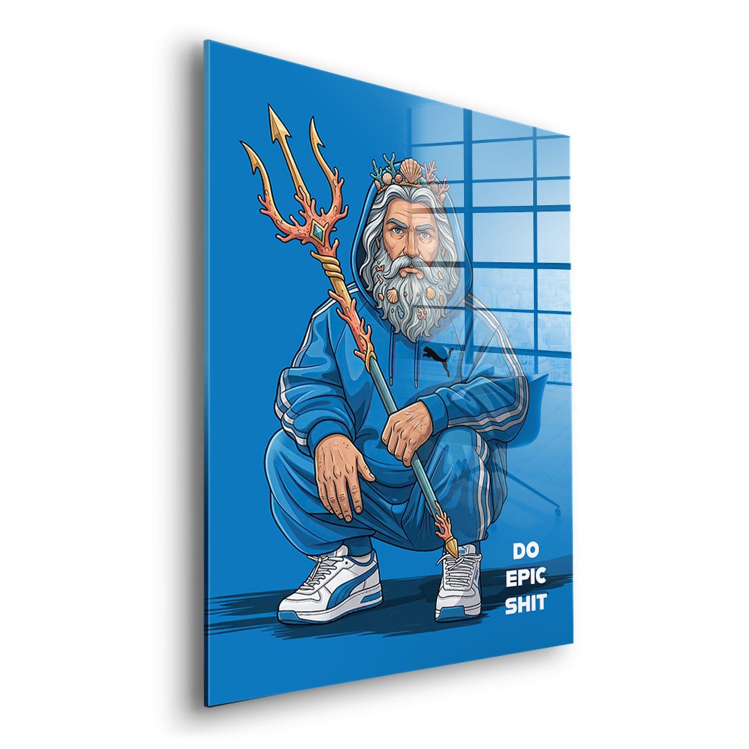 Poseidon Swag Acrylglasbild Seitenansicht ohne Rahmen
