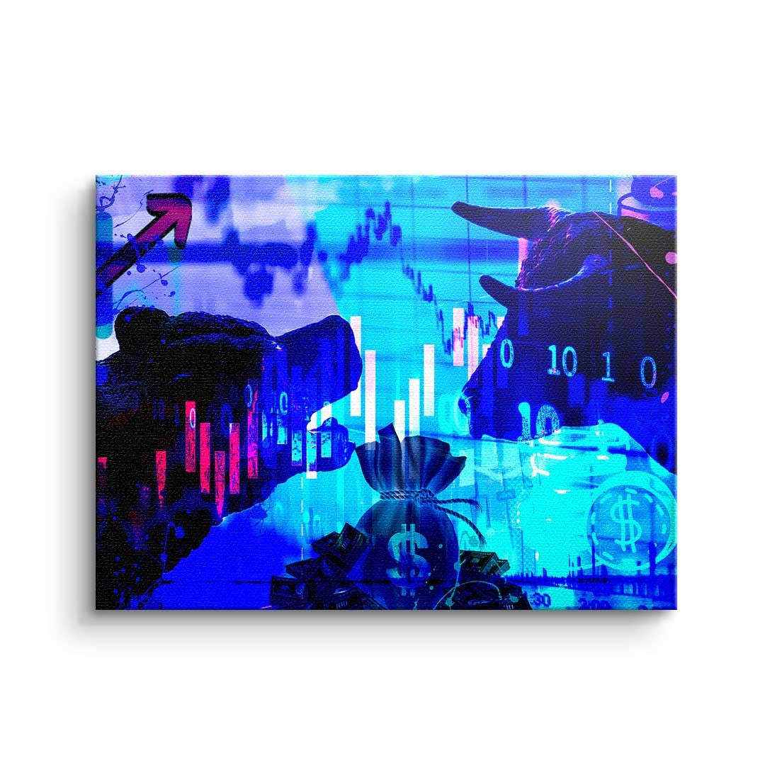 STOCK EXCHANGE AND TRADING Wall Art | Beautiful Canvas Art ready to hang | XXL stock exchange and trading