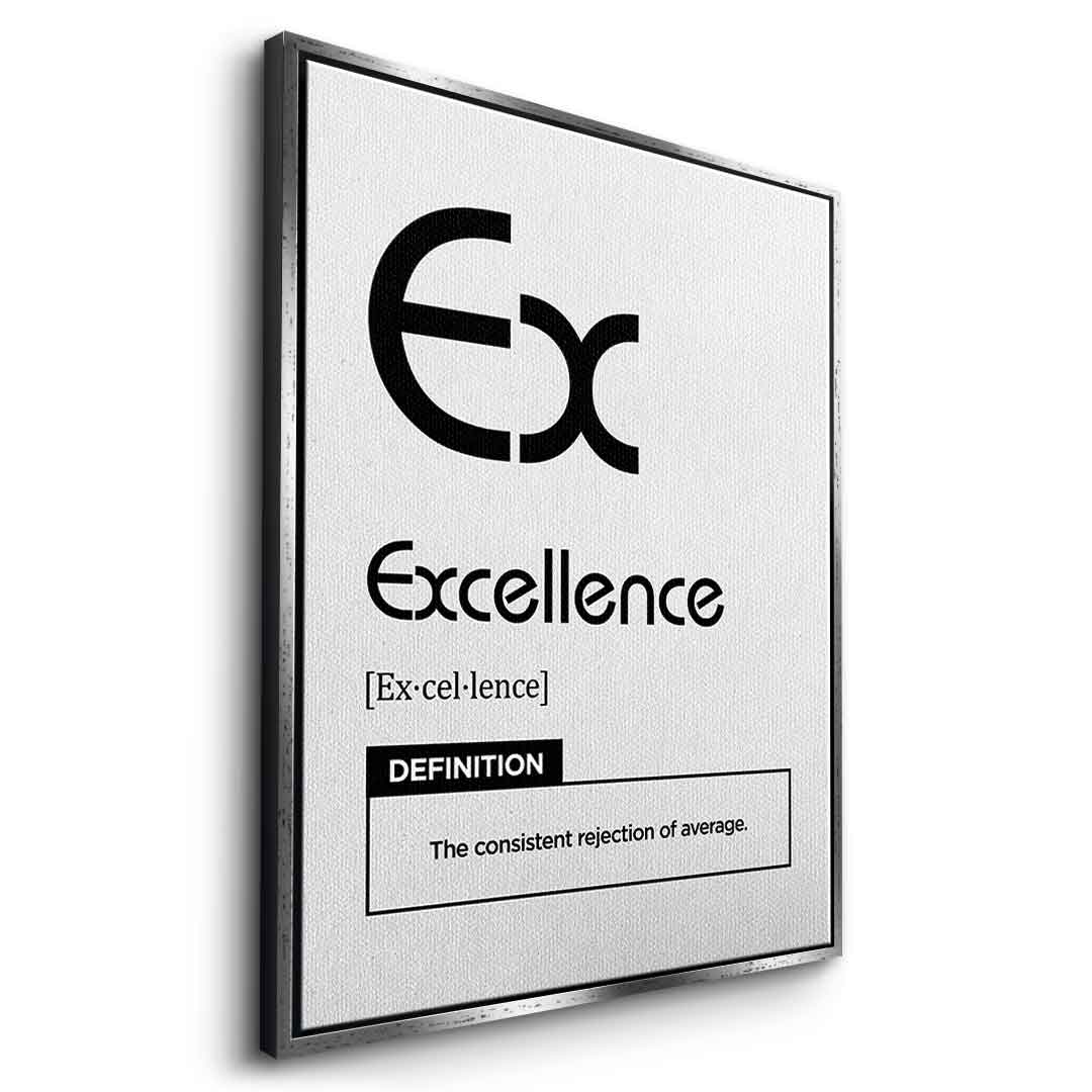 DOTCOMCANVAS® Excellence (Ex) Leinwandbild Version Weiß – Seitenansicht Weiß