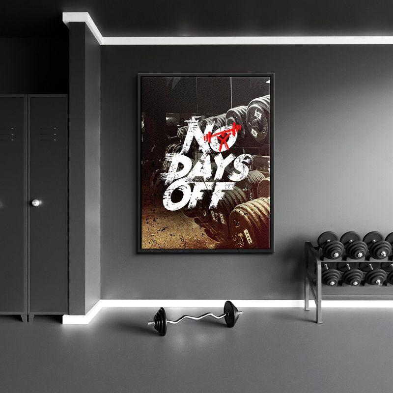Wall Art Bodybuilding fitness motivation slogan poster no days off