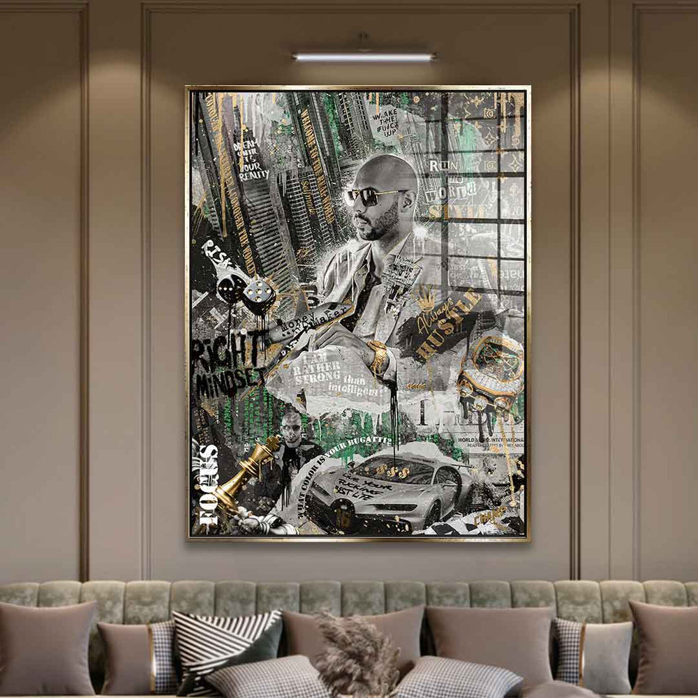 Andrew Tate V1 Blattgoldbild – Ansicht 2