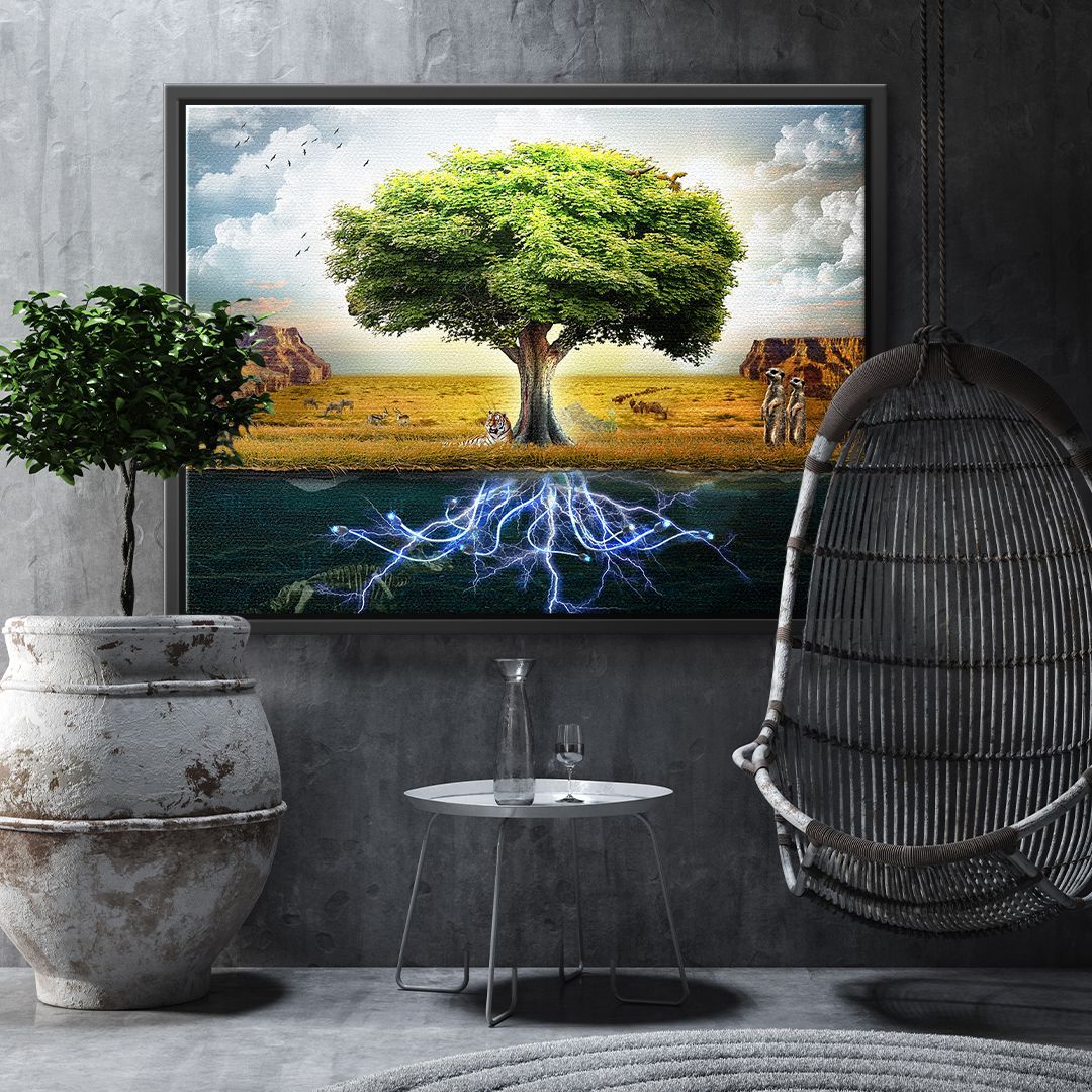 Min - Baum - Leinwandbild Tree - Premium Spiritual Motivationsbild -