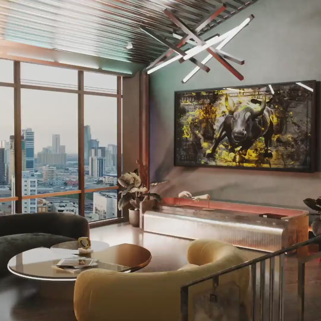 Load video: Black Bull - acrylic glass