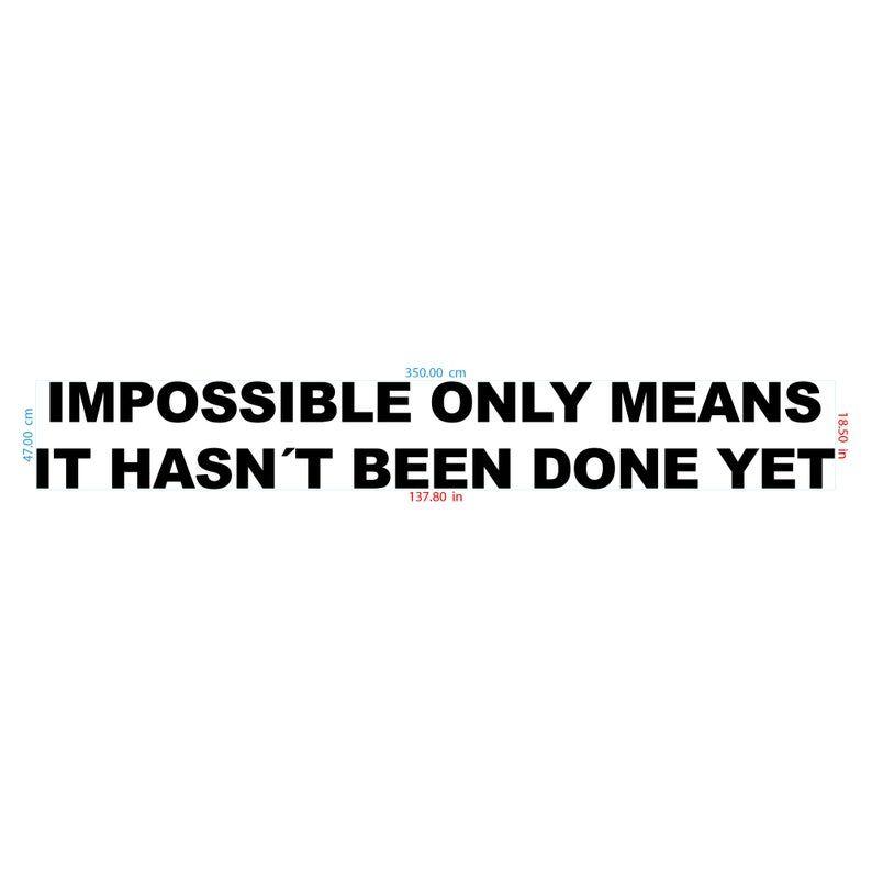 Impossible only means