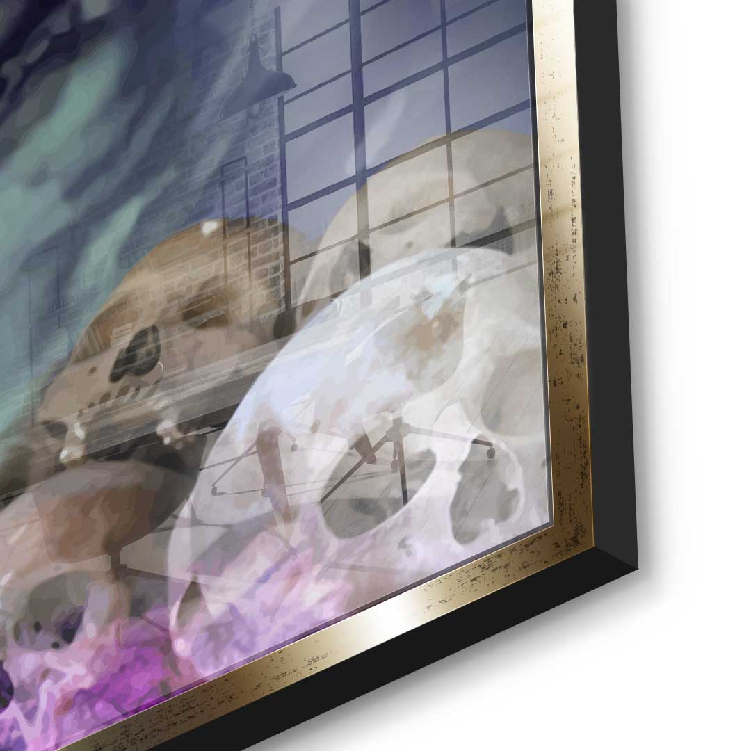 Acrylglasbild Cannabis Wolf