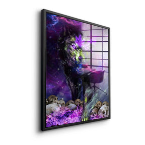 Acrylic Glass Art Cannabis Wolf