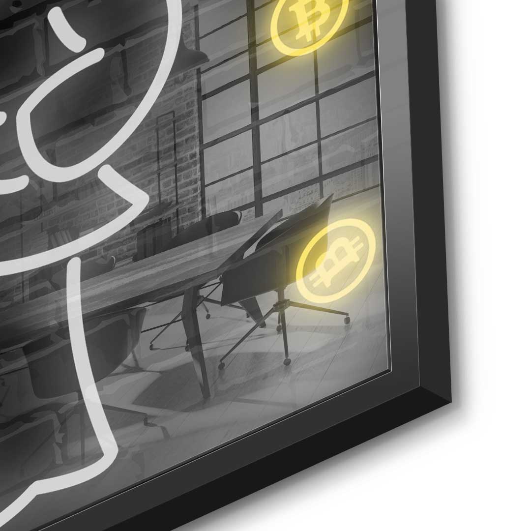 Bitcoin Rain - Acrylglas