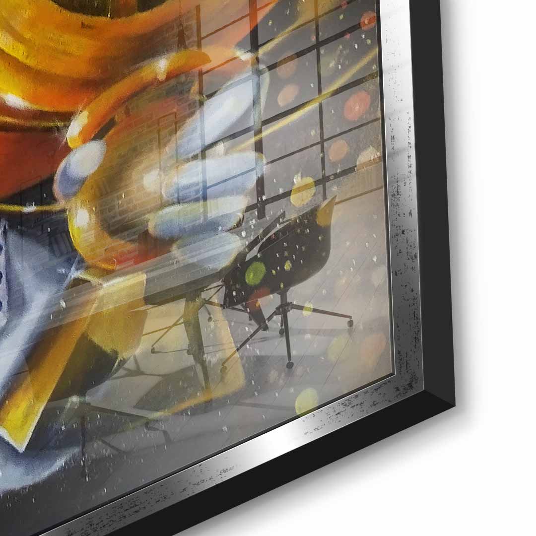 Bitcoin Golfer - Acrylglas