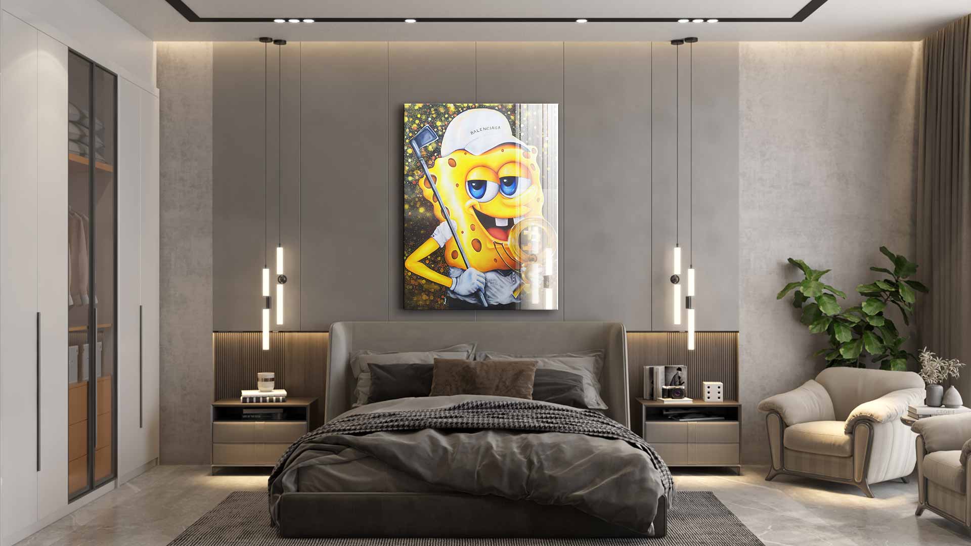 Bitcoin Golfer - Acrylglas