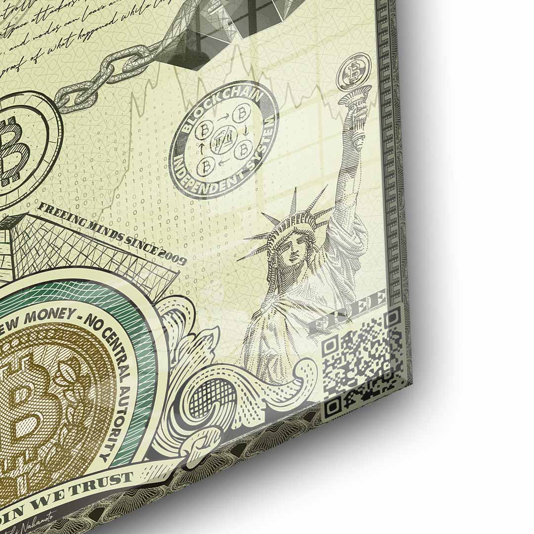 Bitcoin is the New Money - acrylic glass