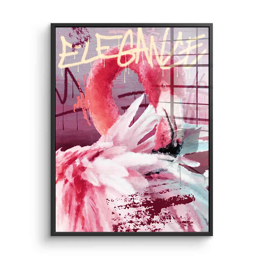 Flamingo Elegance - acrylic
