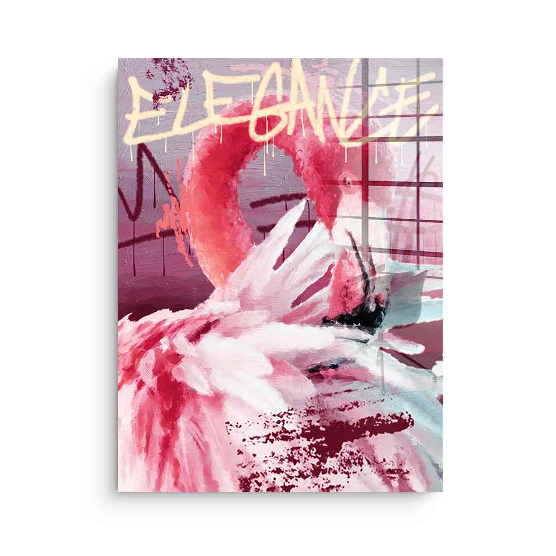 Flamingo Elegance - acrylic