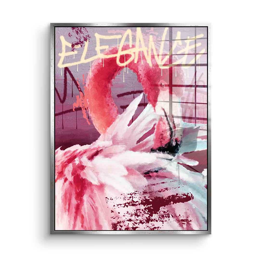Flamingo Elegance - Acrylic glass