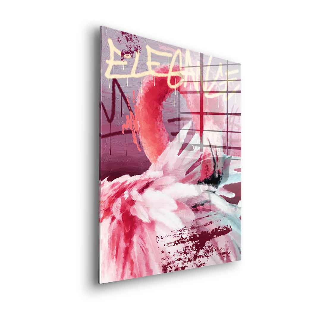 Flamingo Elegance - Acrylglas