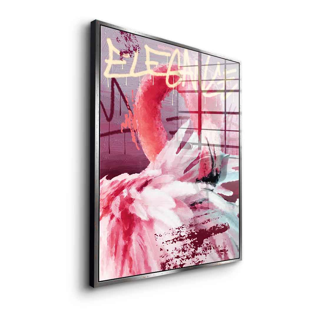 Flamingo Elegance - Acrylglas