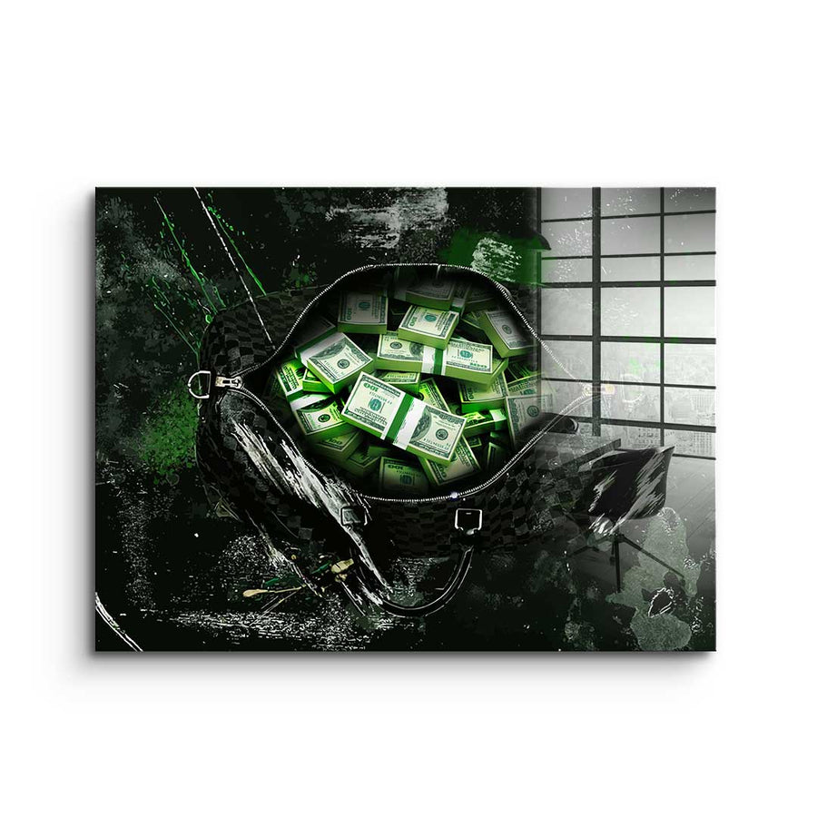 Zielone banknoty - Szkło akrylowe