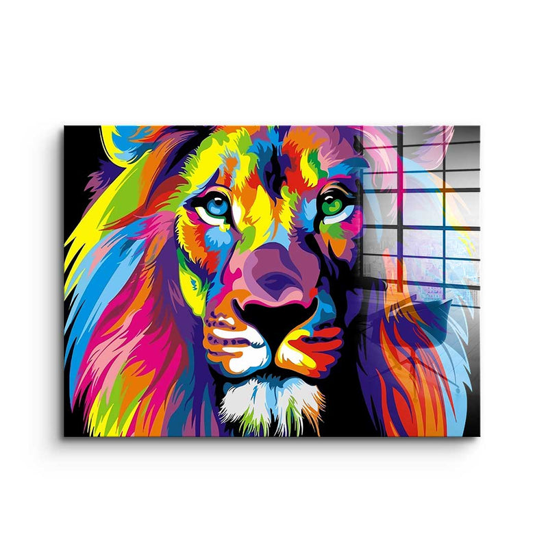 Neon Lion - acrylic