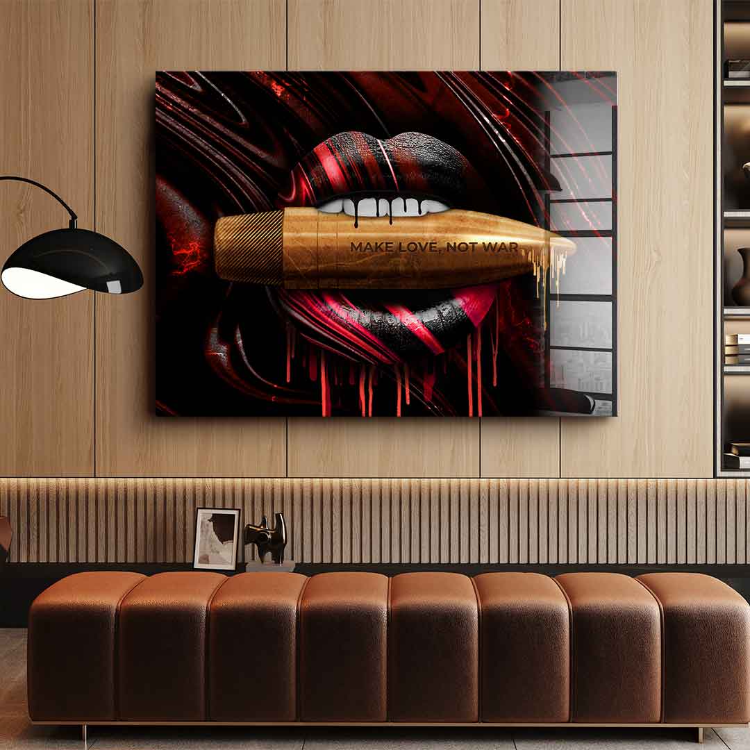 MAKE LOVE NOT WAR - Acrylic glass