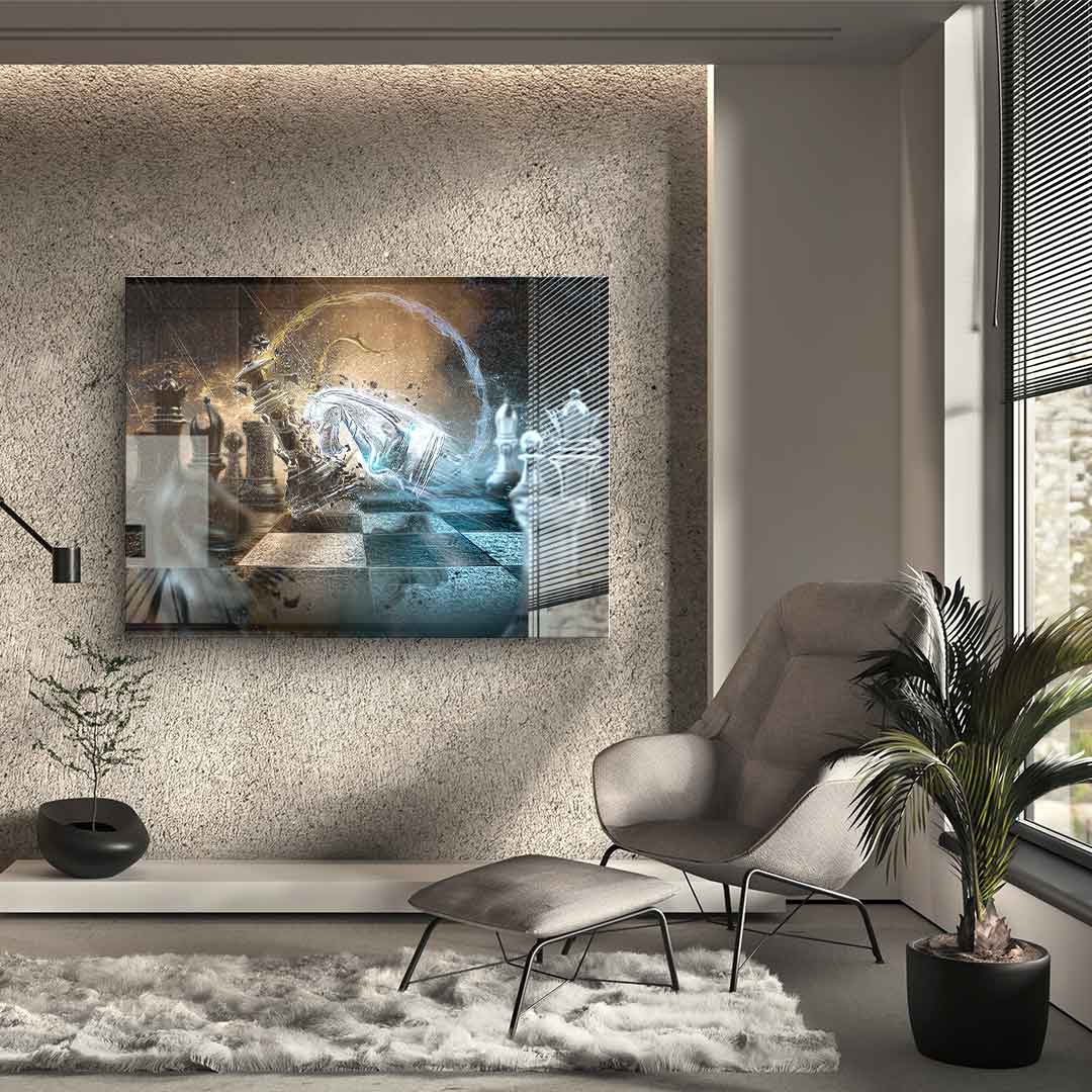 Headfirst through the wall - acrylic glass