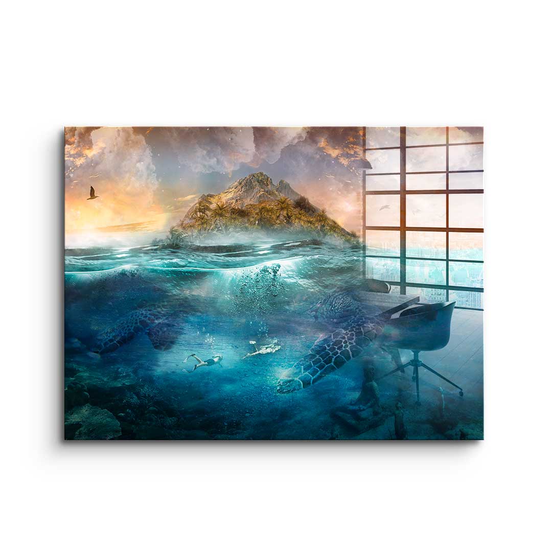 THE BEST THINGS IN LIFE HAPPEN UNEXPECTEDLY - acrylic glass