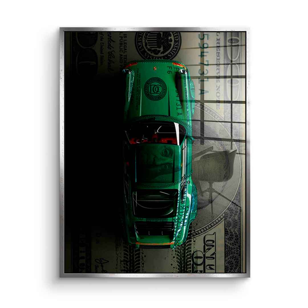 Green Dollar Car - Acrylglas