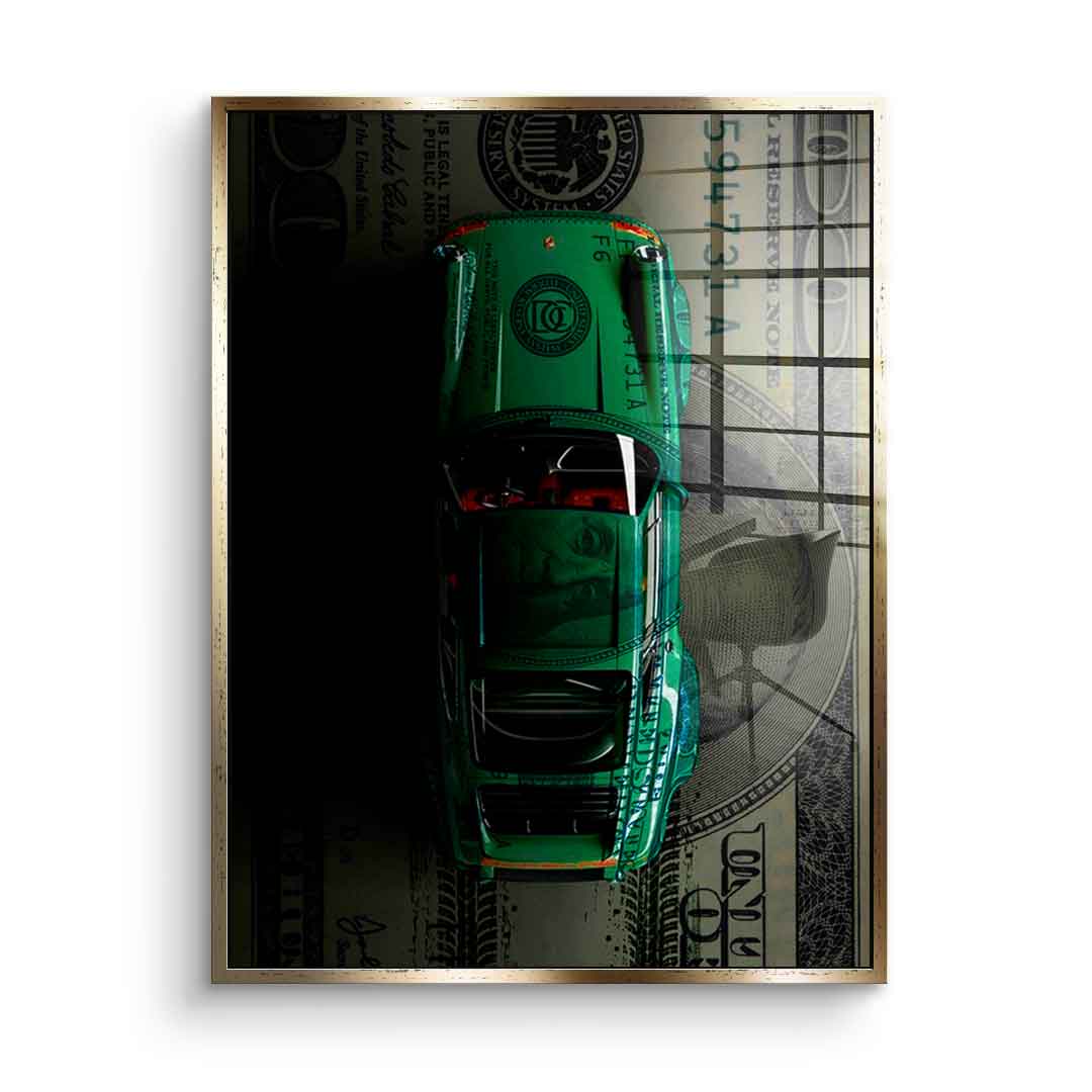 Green Dollar Car - Acrylglas